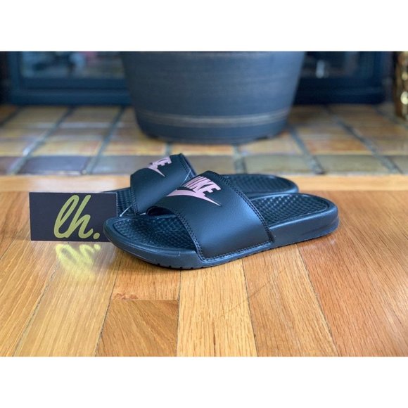 Size 6 W Nike Benassi JDI Slides "Rose Gold" - Picture 2 of 3